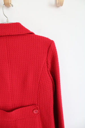 Rafaella Red Wool Blend Blazer Jacket | 6