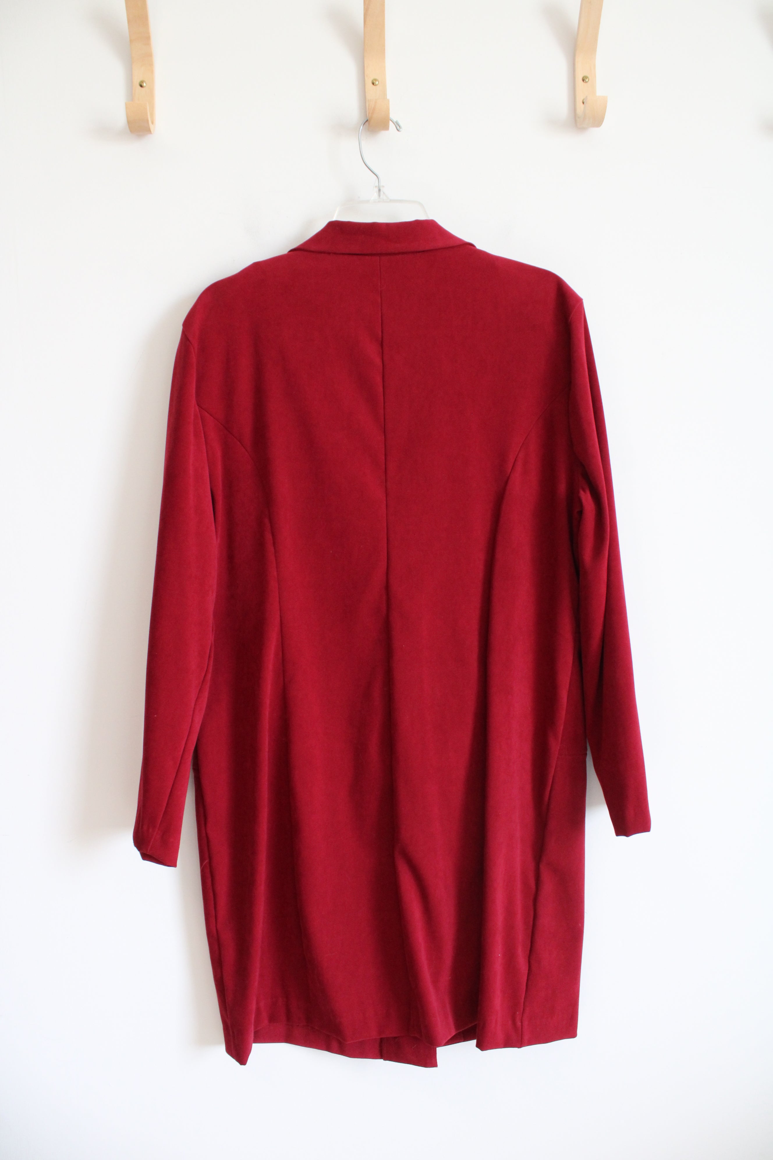 Sag Harbor Dress Dark Red Collared Dress | 14 Petite