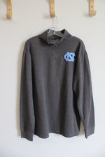 Faded Glory Blue North Carolina Patch Gray Quarter Zip Sweatshirt | Youth XL (14/16)