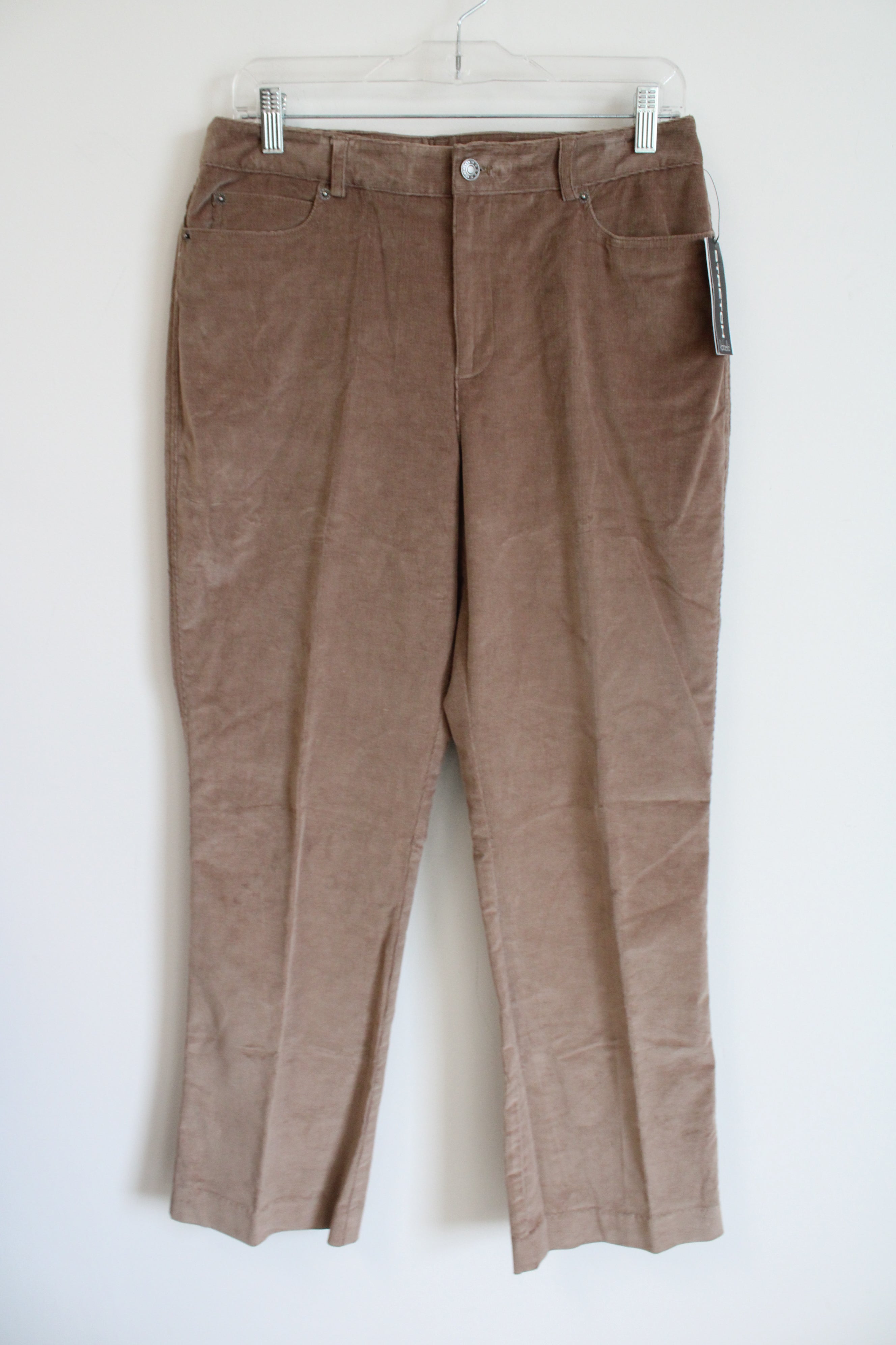 NEW Rafaella Brown Corduroy Straight Fit Pants | 10