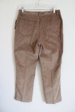 NEW Rafaella Brown Corduroy Straight Fit Pants | 10