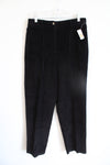 NEW Talbots Vintage Black High Waisted Corduroy Pants | 10