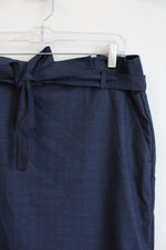 Banana Republic Blue Plaid Tie Waist Skirt | 14