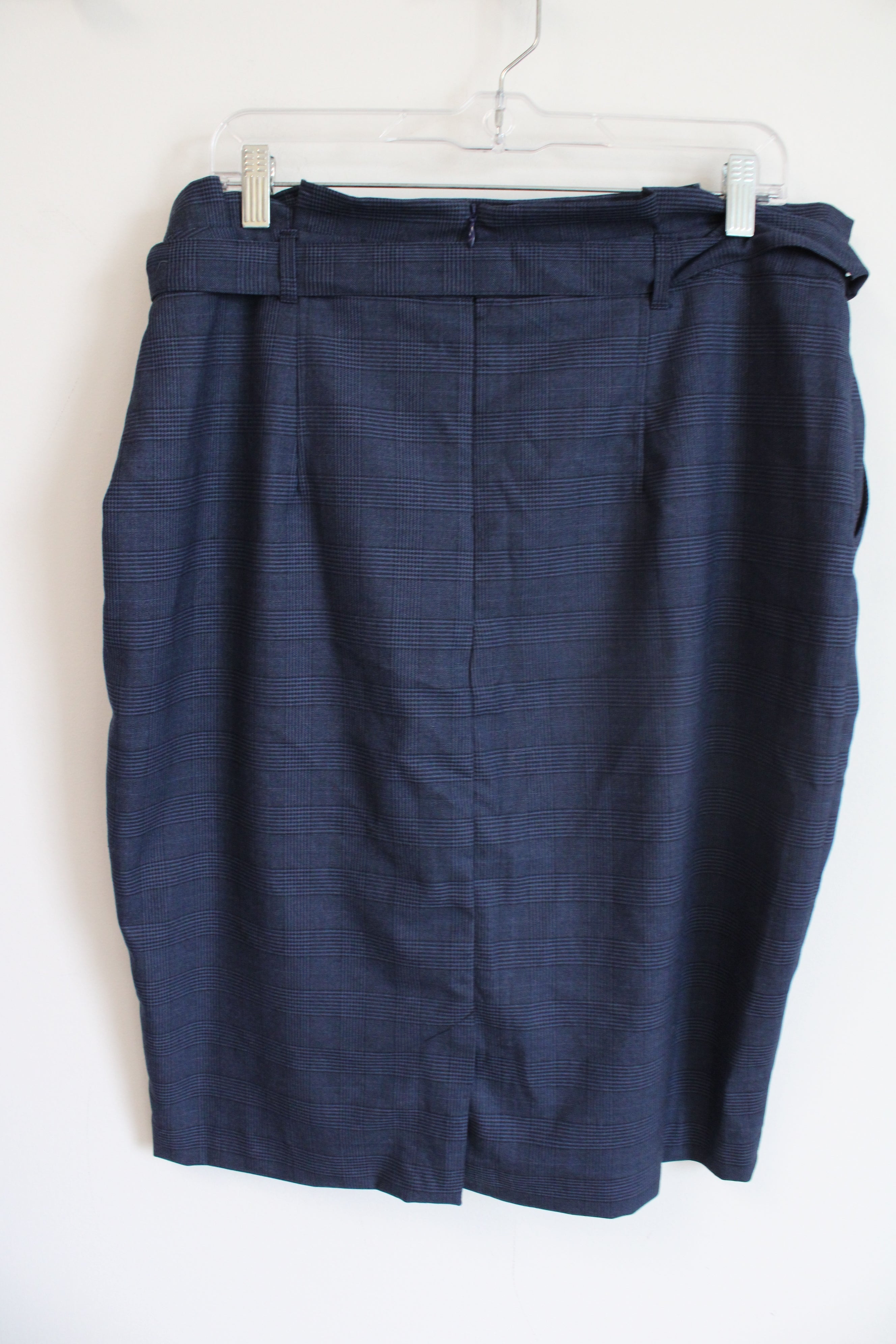 Banana Republic Blue Plaid Tie Waist Skirt | 14