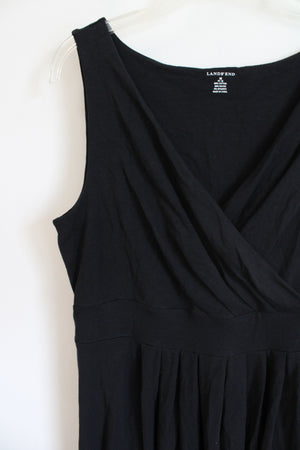 Lands' End Black Cotton Blend Dress | M