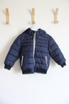 H&M Navy Puffer Winter Coat | Youth 3/4