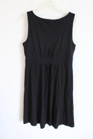 Lands' End Black Cotton Blend Dress | M