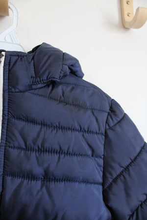 H&M Navy Puffer Winter Coat | Youth 3/4