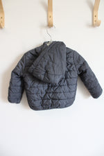 Nike Gray & Neon Green Puffer Jacket | 12 MO