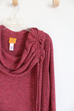 Ruby Rd. Soft Red Cinch Cowl Neck Sweater Dress | XL