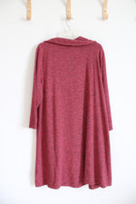 Ruby Rd. Soft Red Cinch Cowl Neck Sweater Dress | XL