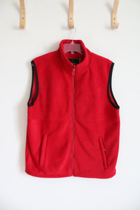 Baru Sports Red Fleece Vest | L