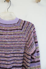 Hand Knitted Multi-Colored Buttoned Back Sweater | M