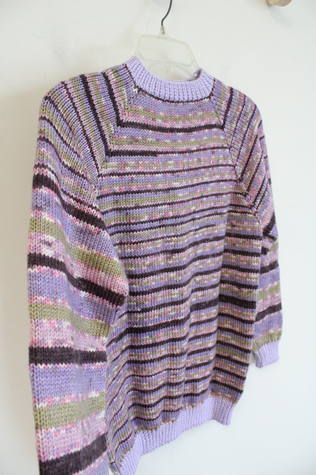 Hand Knitted Multi-Colored Buttoned Back Sweater | M