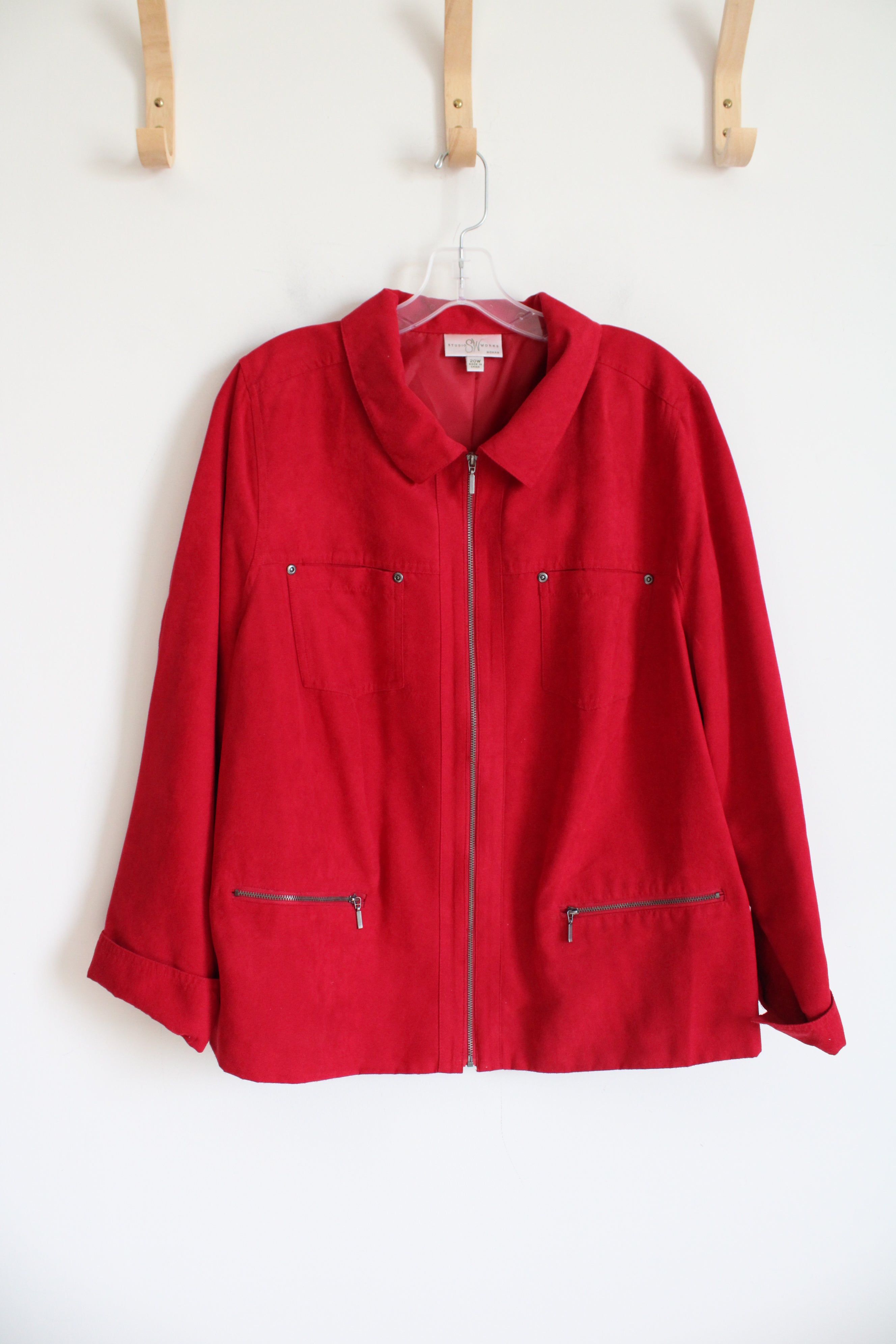 Studio Works Soft Red Full Zip Jacket | 20W