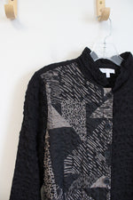 NEW Habitat Brown & Tan Textured Button Down Top | S