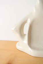 Vintage Schooner Mid Century Ceramic Gold Painted Sail Boat