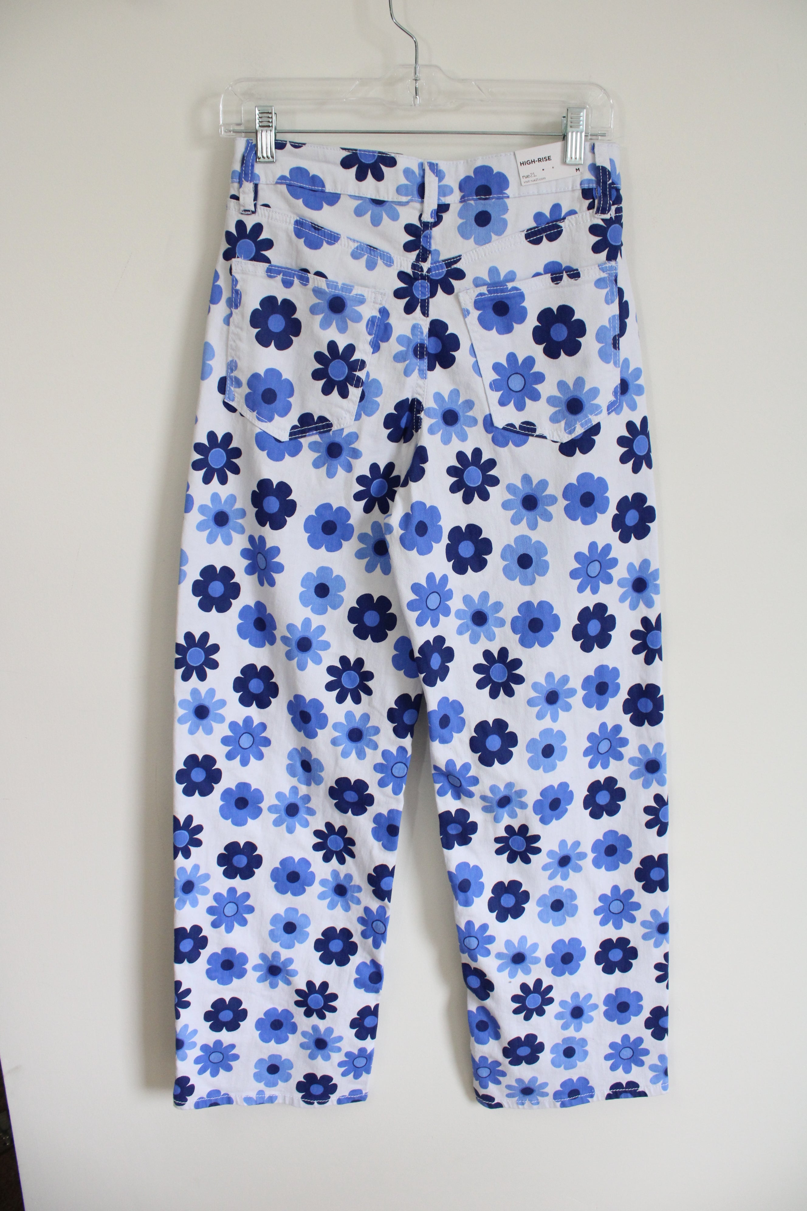 NEW Rue 21 High-Rise Blue Floral Skate Jean | M