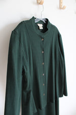 Travel Smith Vintage Dark Green Long Sleeved Button Down Top & Dress Set | 1X