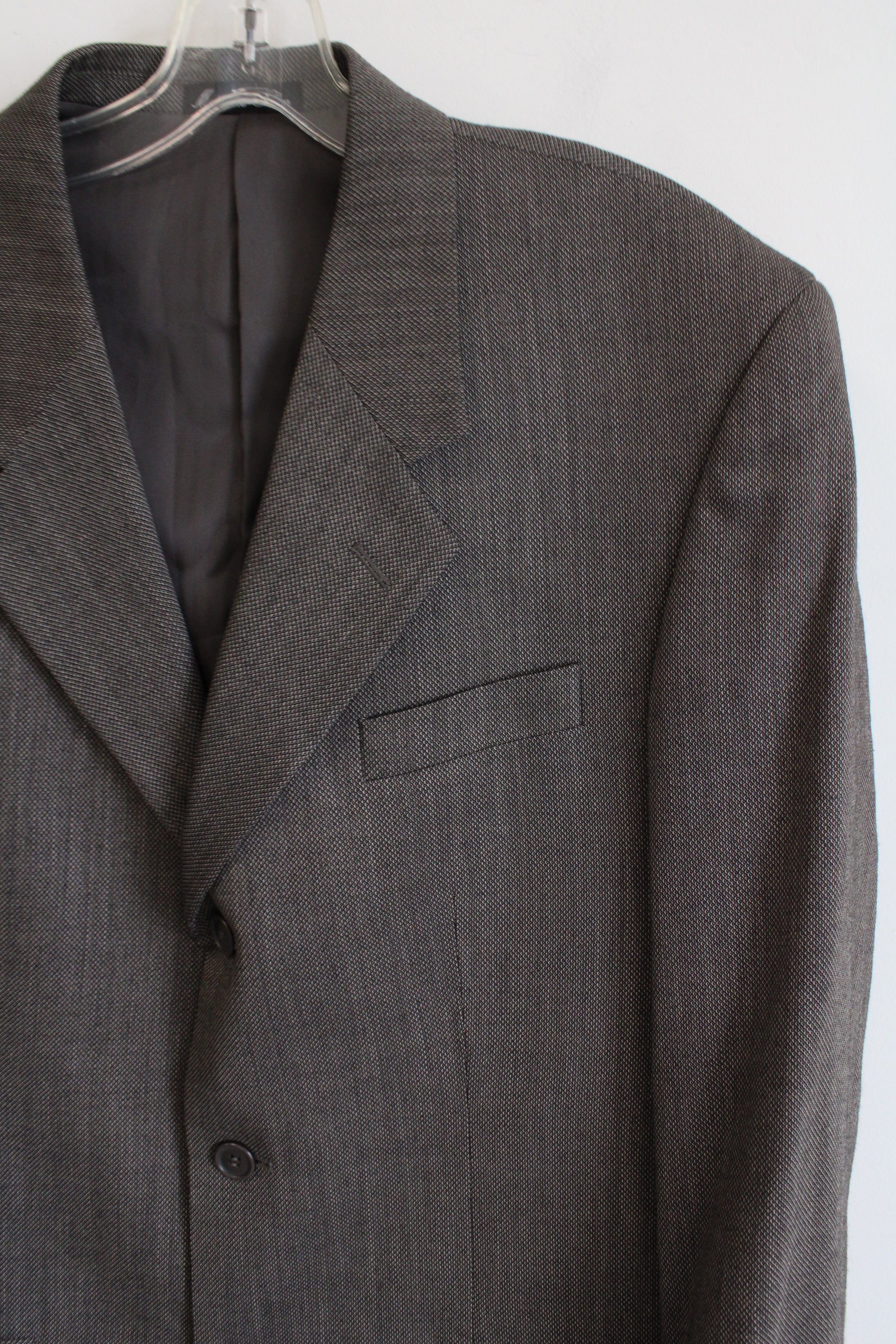 Adolfo International Super 100's Brown Blazer | 38R