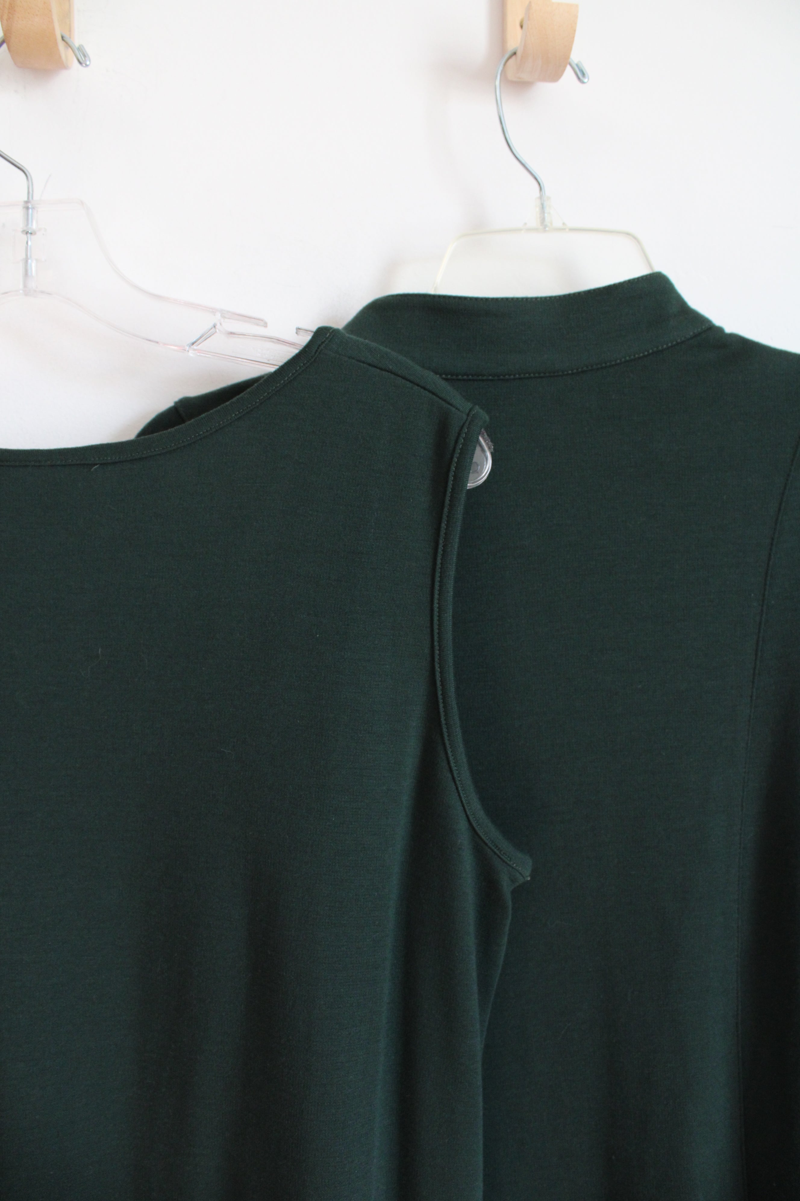 Travel Smith Vintage Dark Green Long Sleeved Button Down Top & Dress Set | 1X