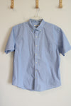 Van Heusen Originals Classic Fit Blue White Striped Button Down | L 16-16 1/2