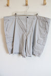 Chaps Coastland Wash Stretch Light Gray Cargo Shorts | 52