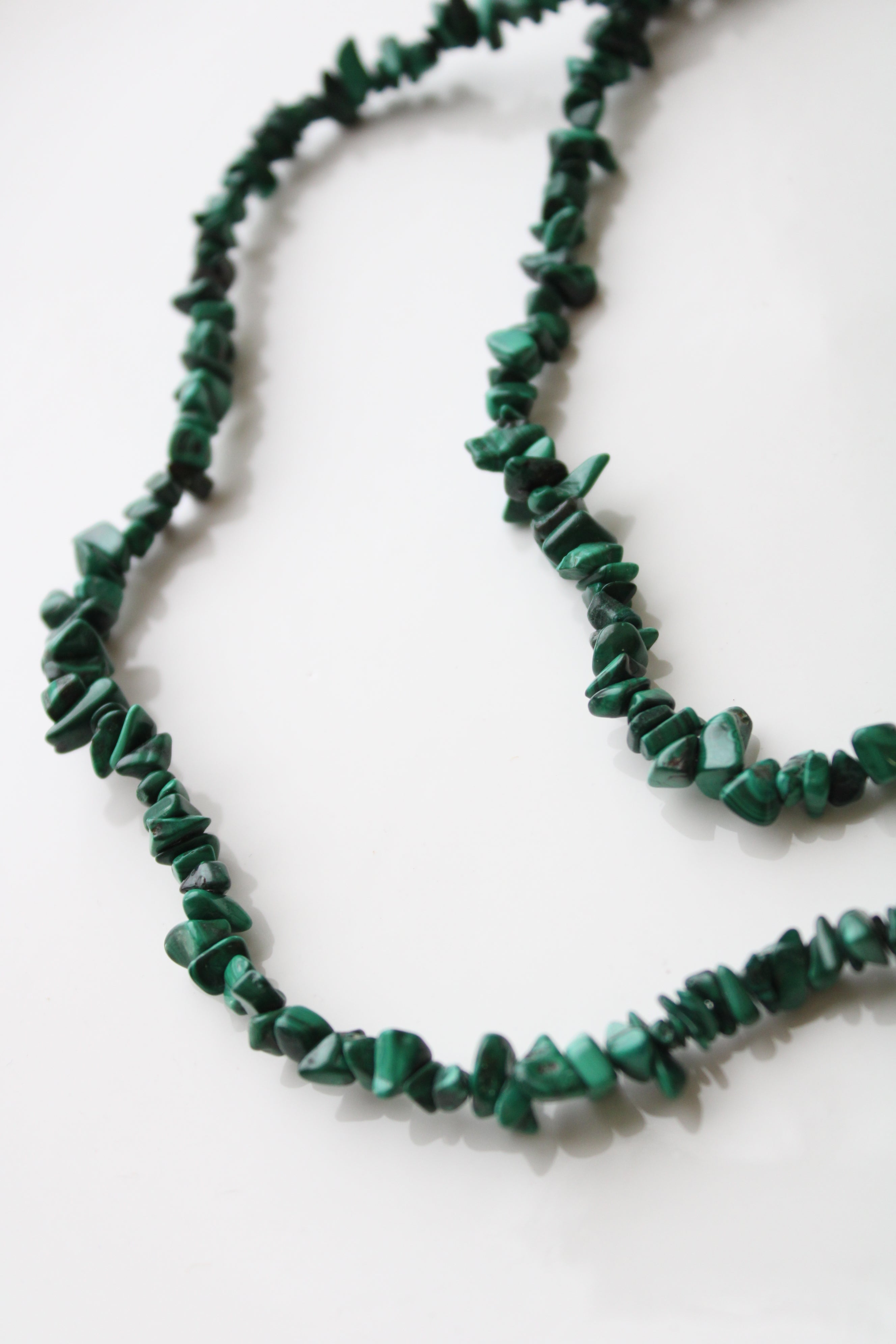 Green Beaded Long Necklace