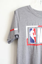 NBA Red White & Blue Logo Gray Athletic Shirt | Youth M (10/12)