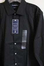 NEW Preswick & Moore Black Slim Fit Button Down Shirt | L 16-16 1/2 34/35