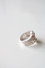 PDI Silver Stacked Clear Stone Ring | Size 4.5