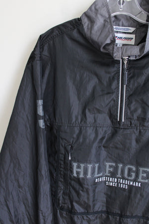 Tommy Hilfiger Vintage 2000's Athletic Black Windbreaker Jacket | L