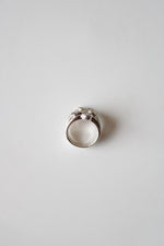 PDI Silver Stacked Clear Stone Ring | Size 4.5