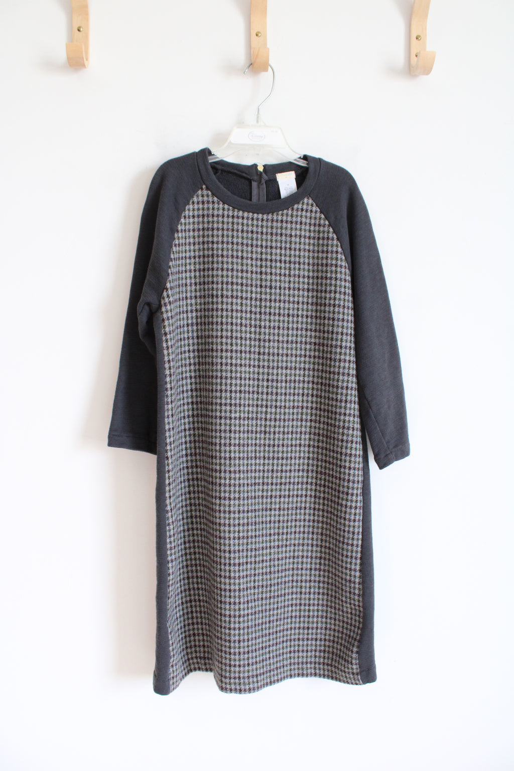 Crew Cuts Gray Houndstooth Dress | Youth 12