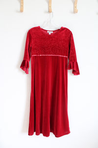 Amy Byer Sequined Red Velvet Dress | Youth 16