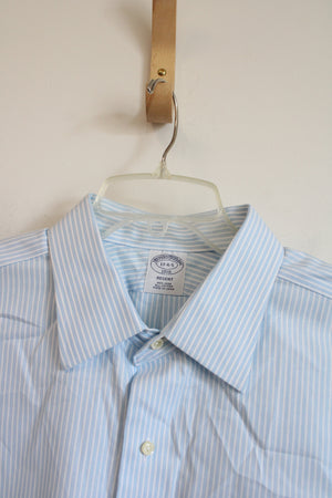 Brooks Brothers Blue White Striped Regent Cotton Shirt | 17-4/5