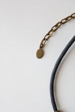 Baer SF Black Cord Bronze Ring Necklace