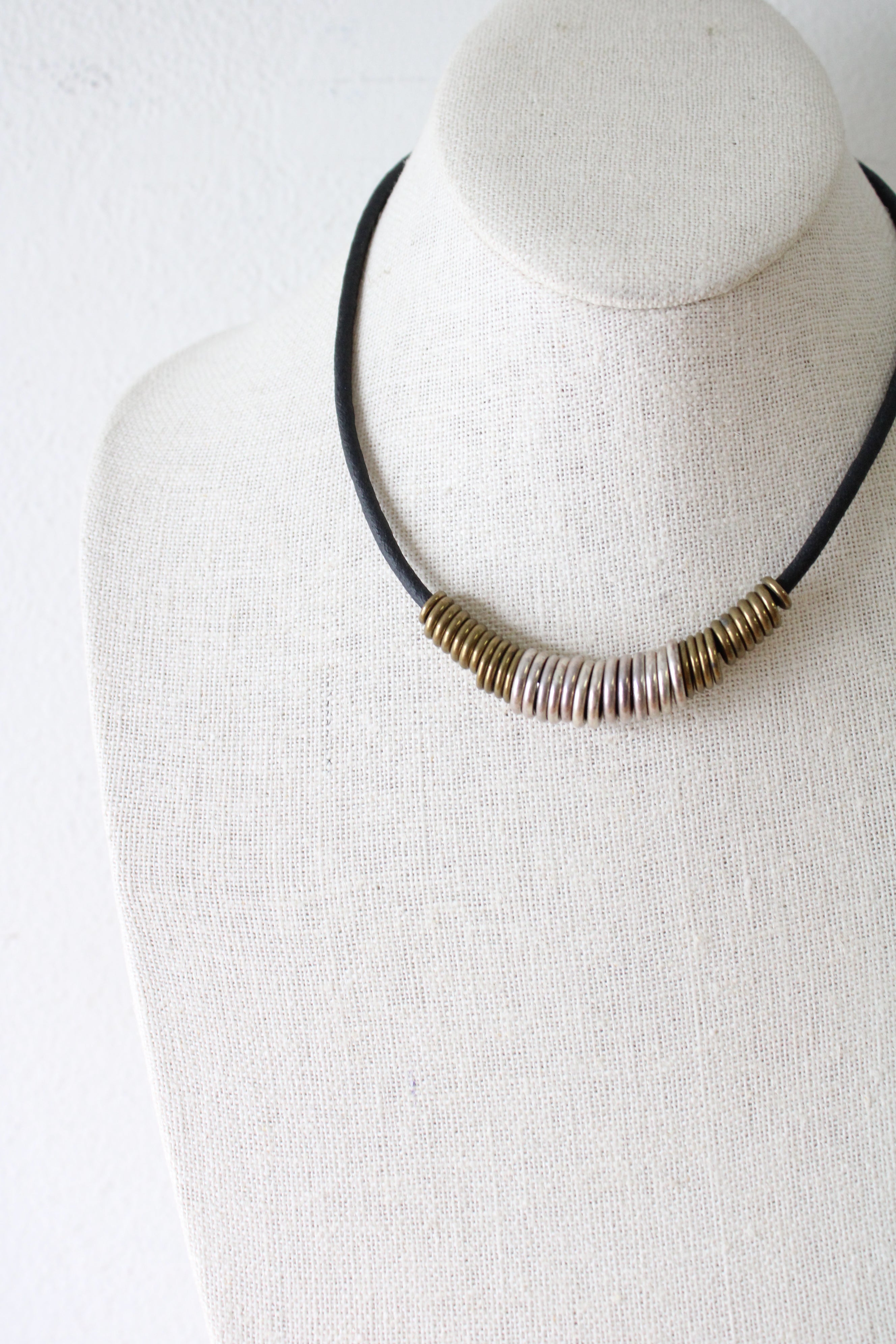 Baer SF Black Cord Bronze Ring Necklace