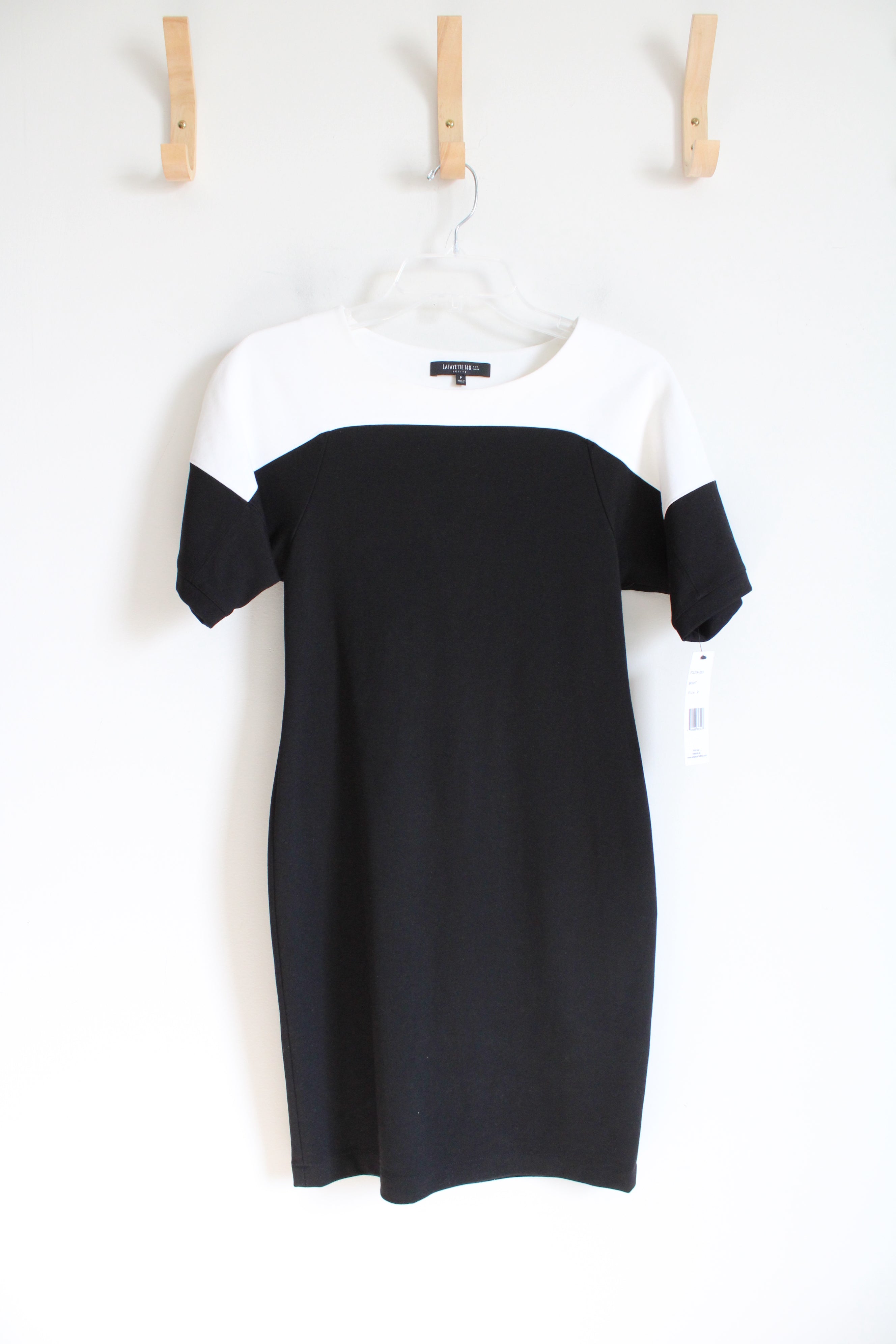 NEW Lafayette 148 Black & White Sheath Dress | P (0/2)