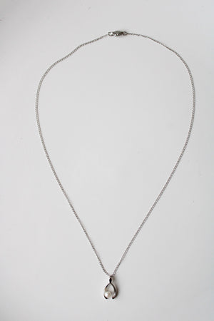 Wishbone Ivory Pearl Sterling Silver Necklace