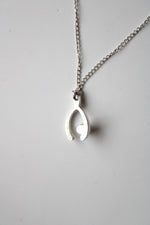 Wishbone Ivory Pearl Sterling Silver Necklace