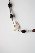 Dove Pendant Liquid Silver Beaded Native Style Choker Necklace