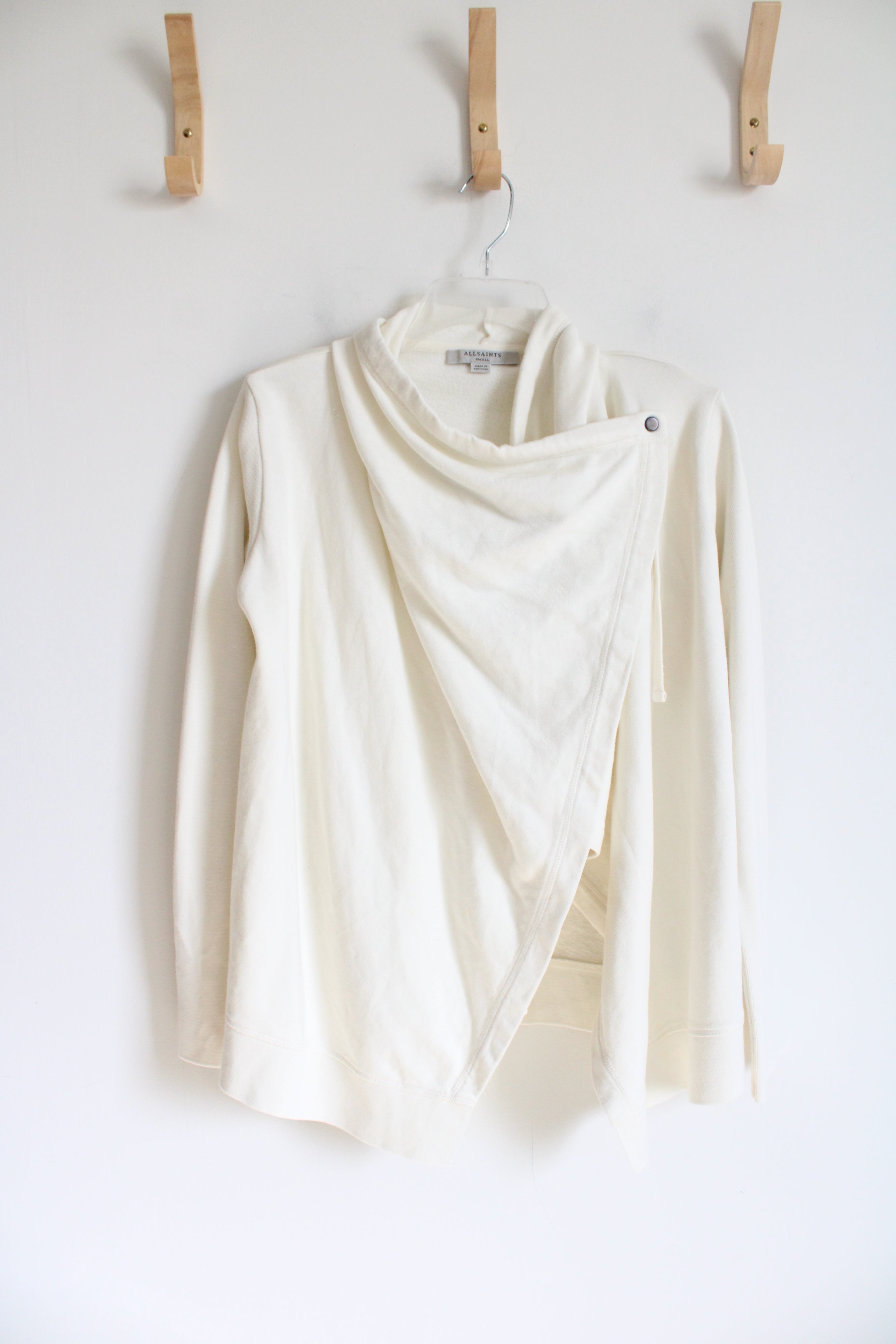 NEW All Saints Cream Ivy Drape Cardigan | S