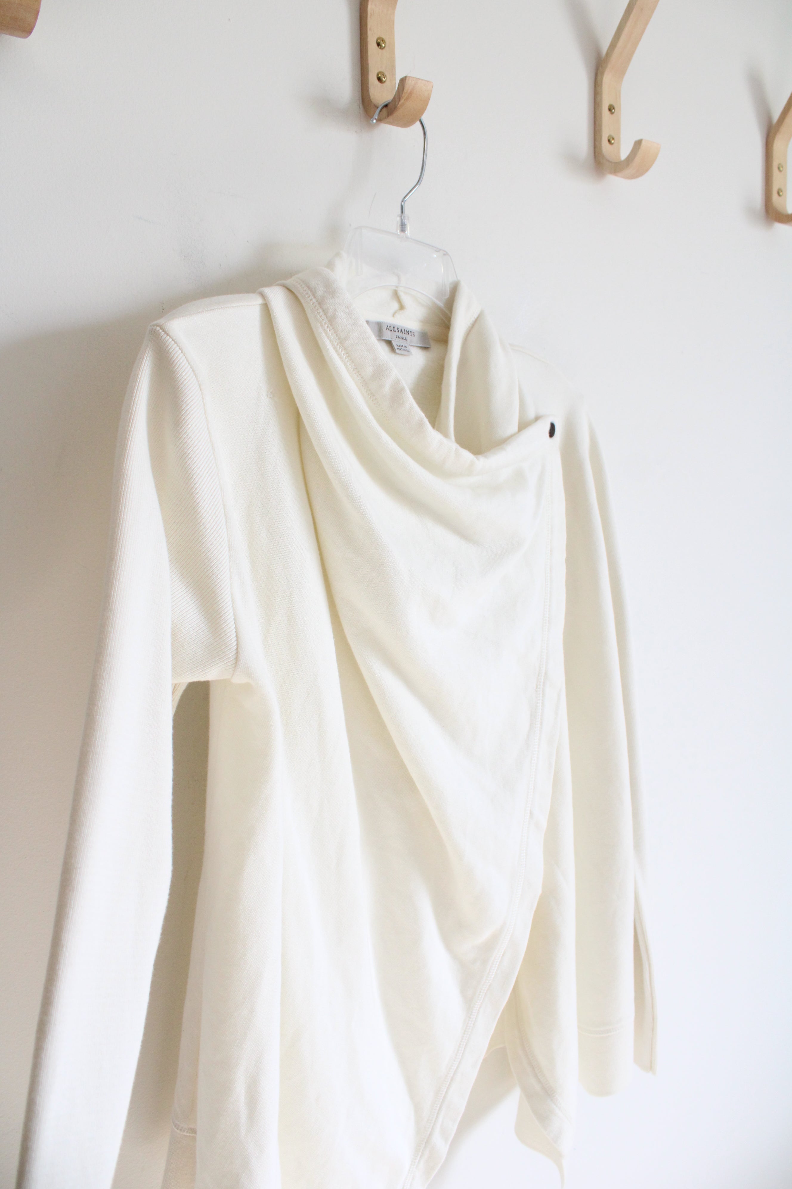 NEW All Saints Cream Ivy Drape Cardigan | S