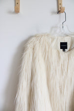 NEW Lane Bryant Cream Shaggy Faux Fur Jacket | 14/16