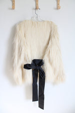 NEW Lane Bryant Cream Shaggy Faux Fur Jacket | 14/16