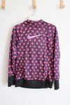 Nike Purple & Pink Polka Dot Athletic Hoodie | Youth L (12/13)