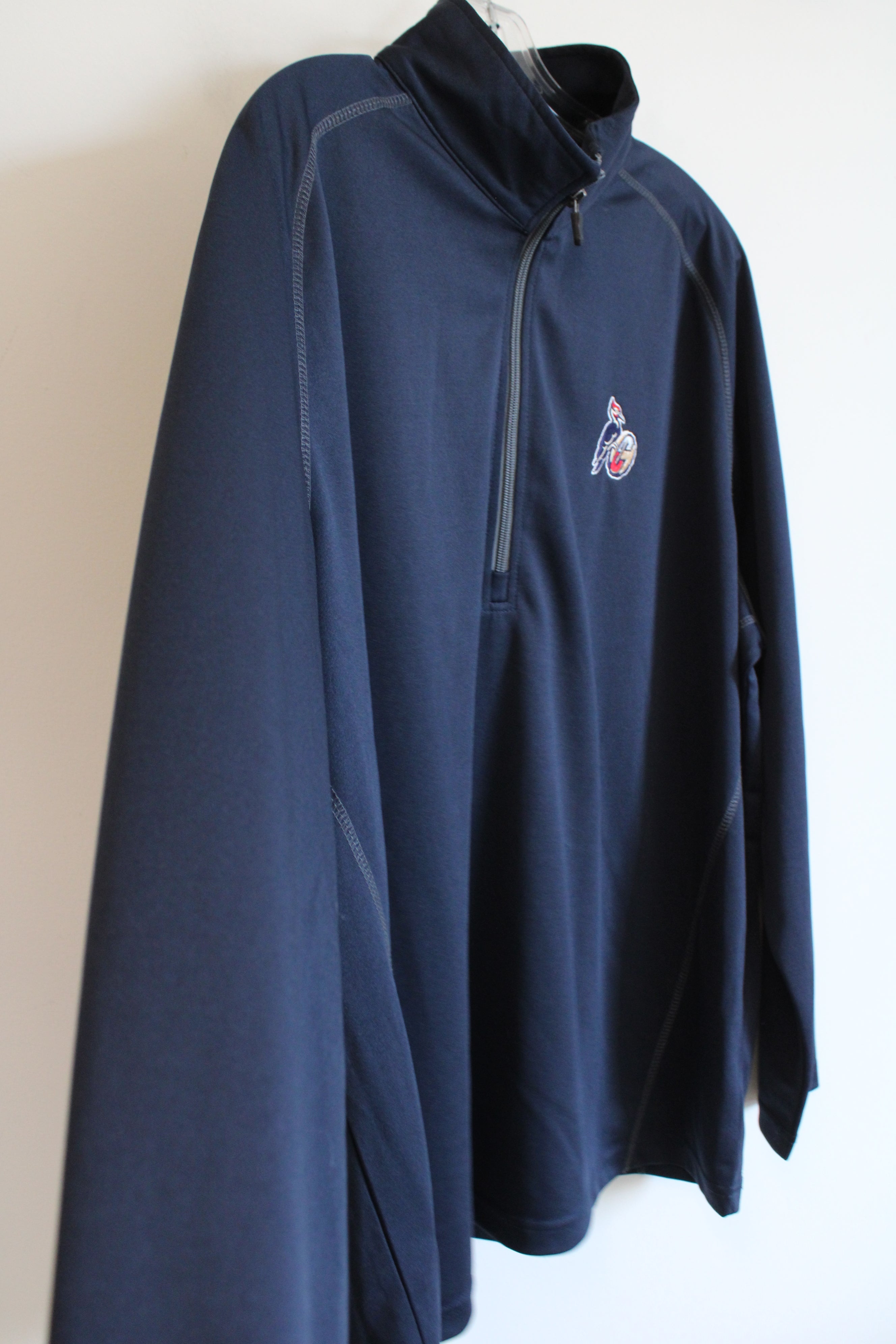 Vansport Performance Navy Blue 1/4 Zip Pullover Sweatshirt | XL