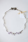 NEW Amethyst & Crystal Sterling Silver Beaded Necklace