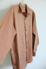 Geoffrey Beene Orange Button Down Shirt | 17 1/2 35/36